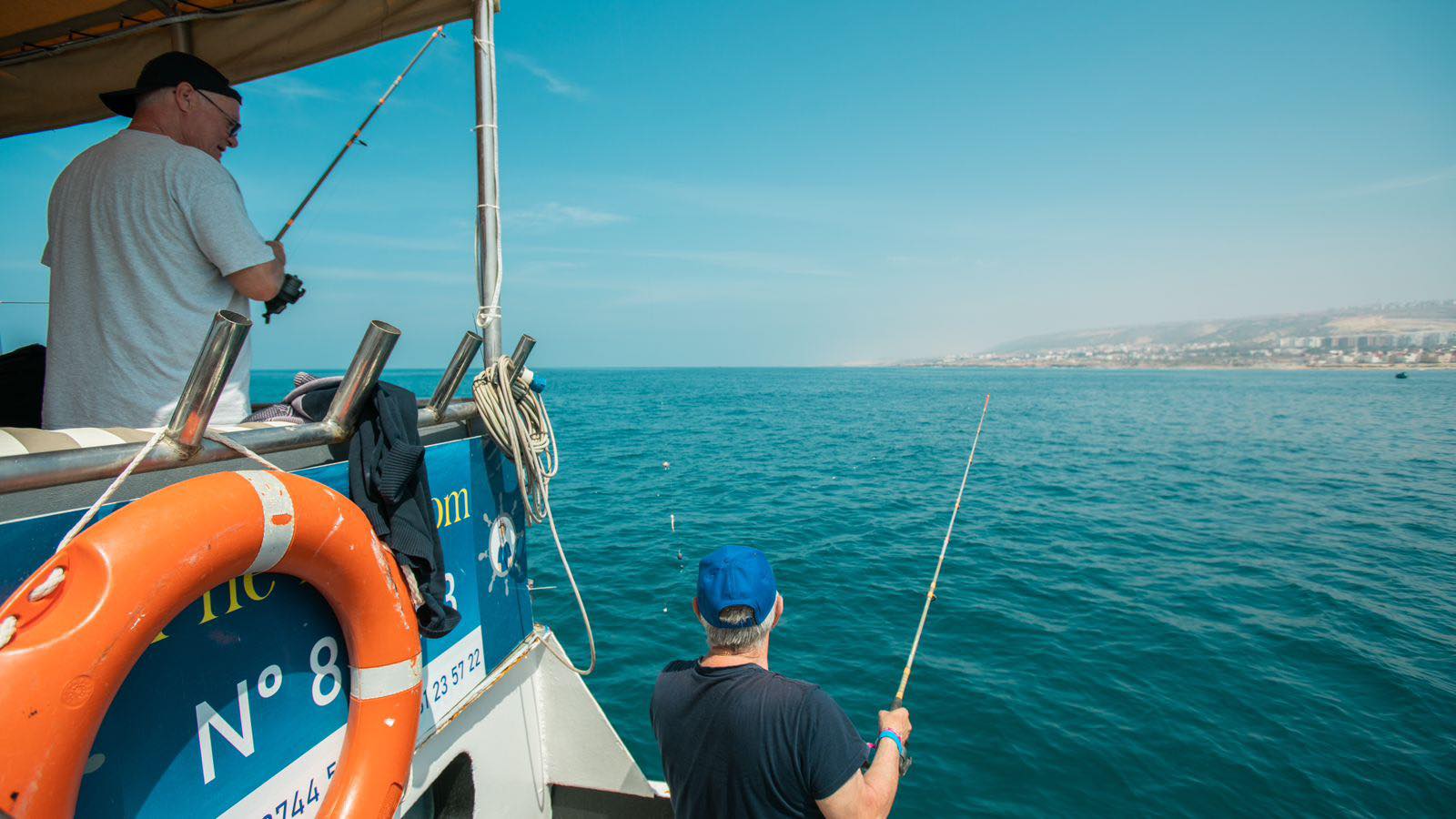Agadir marina boat tour swimming